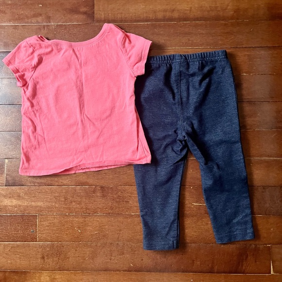 Outfit 2 Pc 18-24 Mo Pants SS Tee - Picture 2 of 6